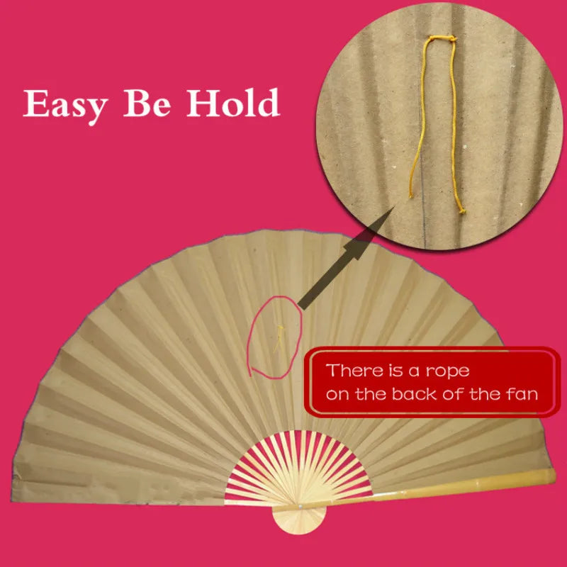 Large Decoration Fan Chinese Classical Wall Mount Paper Folding Fan Office Living Room Decorative Spring Festival Furnishings