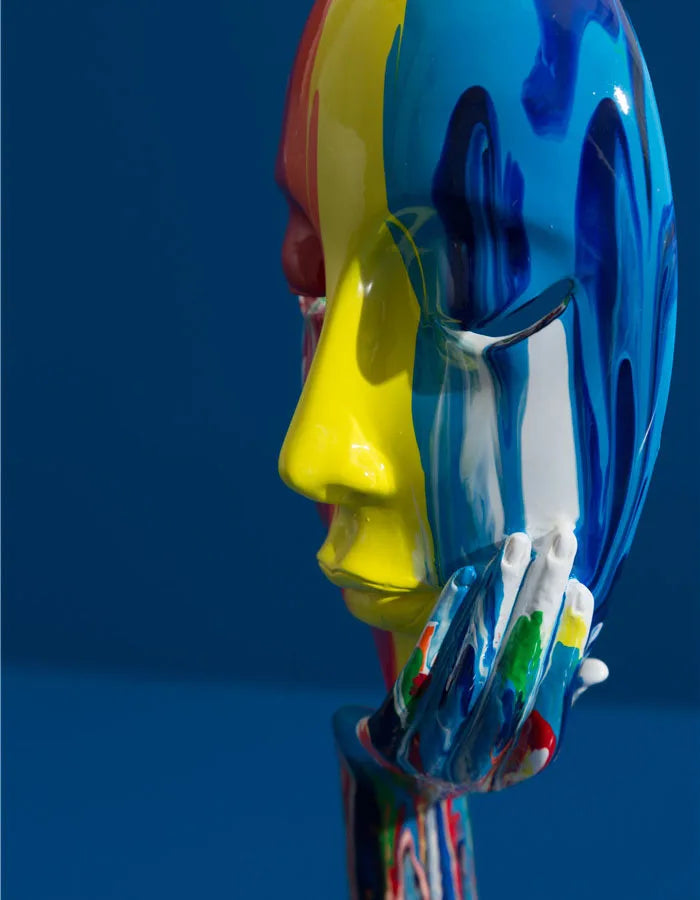 (Small) Modern Creative Painted Colorful Abstract Mask