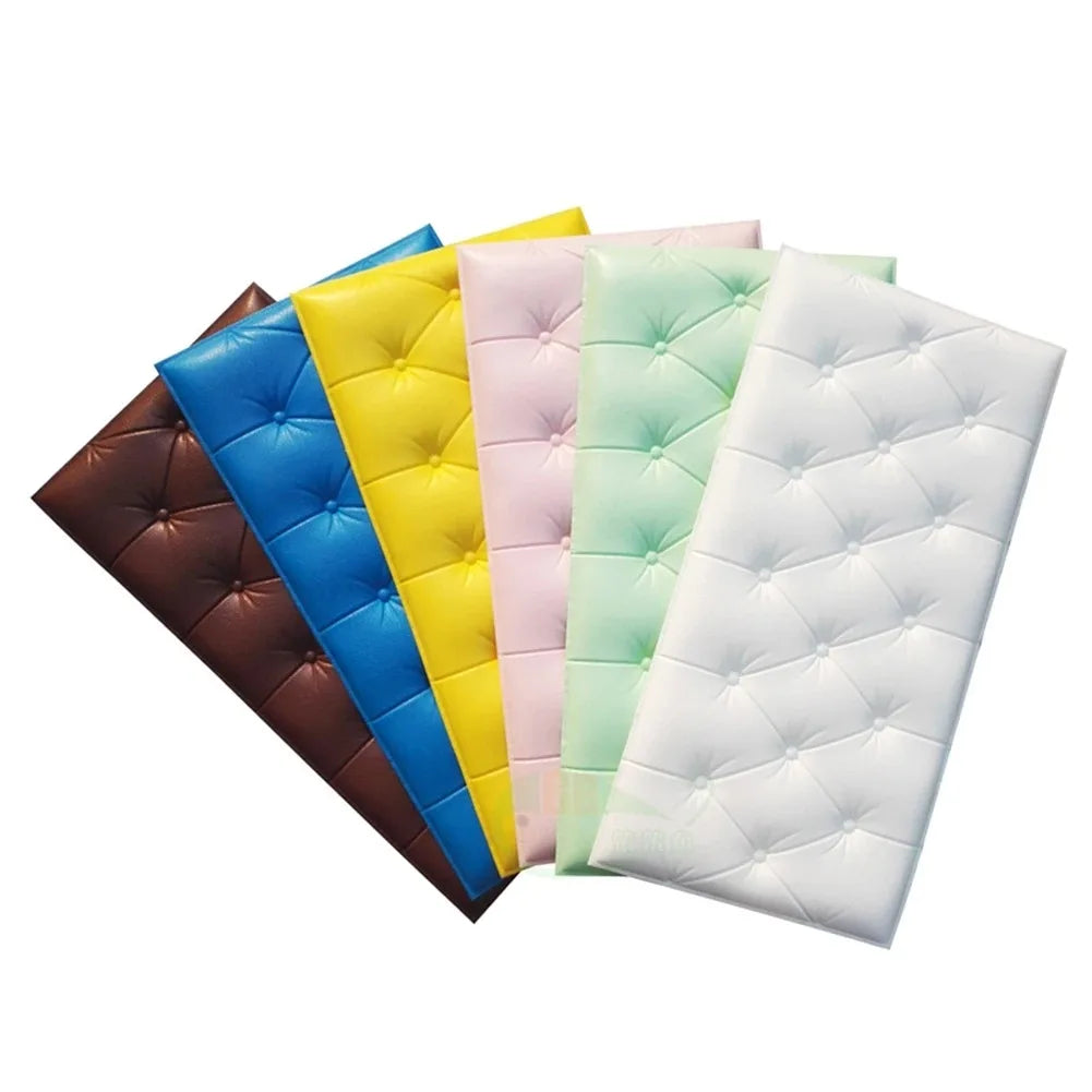 Bed Headboards Background Bedroom Decoration Self-Adhesive Foam Wall Panels, Peel and Stick Wall Decoration