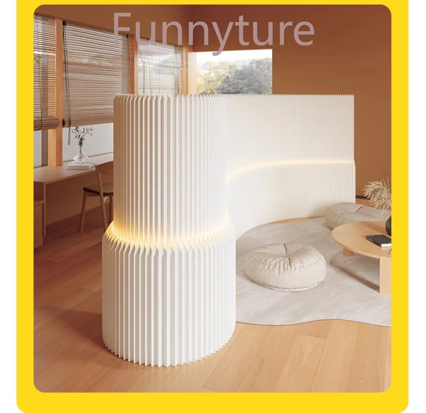 Folding expert light paper wall screen partition folding wall panel fence entrance room movable screen partition divider