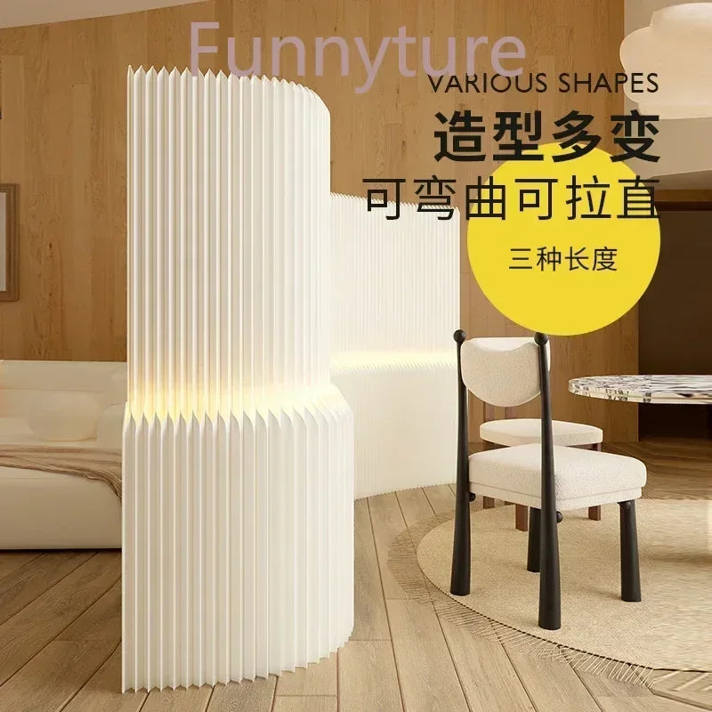 Folding expert light paper wall screen partition folding wall panel fence entrance room movable screen partition divider