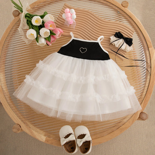 Princess Style White Chiffon Dress