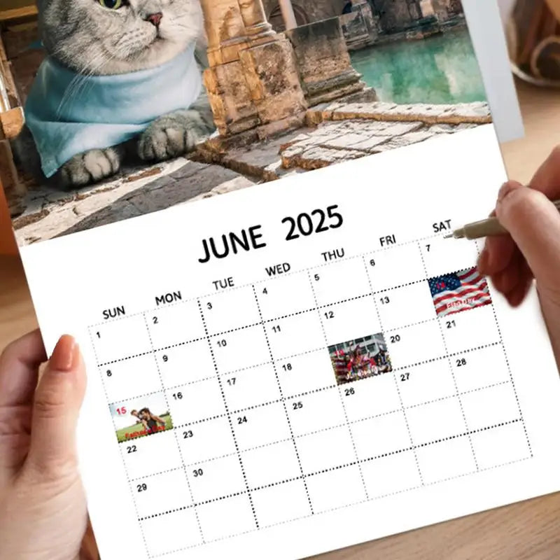 Fun Cats Wall Calendar 2025 Urban Big Cat Wall Calendar 12 Month Hangings Cats Rule the Earth Family Planner Vertical Monthly