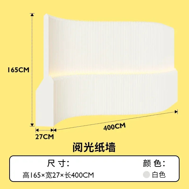 Folding expert light paper wall screen partition folding wall panel fence entrance room movable screen partition divider