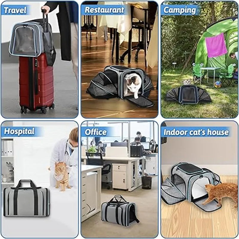 Pet Carriers Backpack-Portable Breathable Foldable Bag for Cats, Dogs, and other Pets