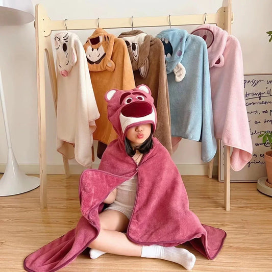 Cartoon Themed Hooded Bath Towel for Children