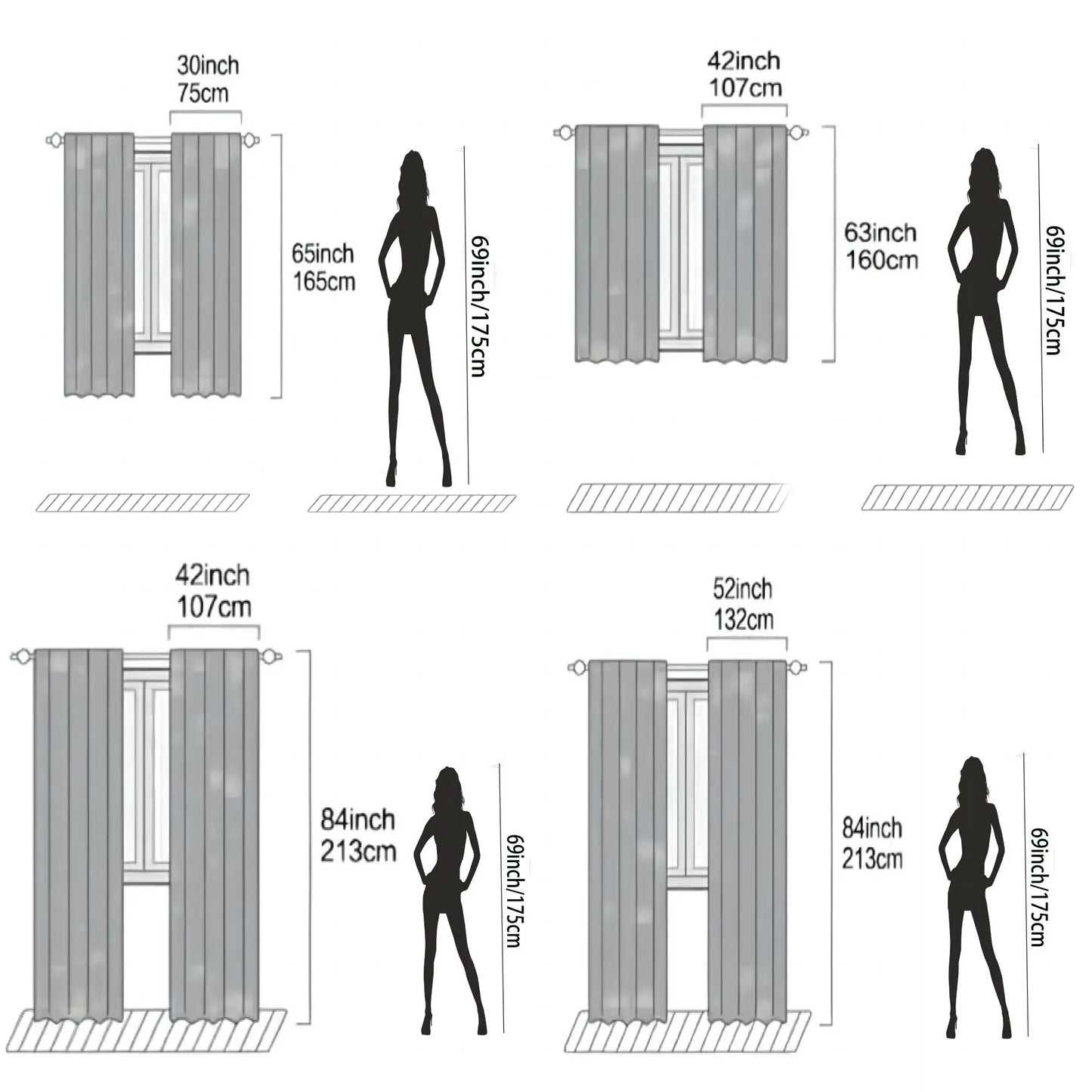 2 pieces - custom - printed curtain - polyester material - for bedroom living room study anti-privacy curtain