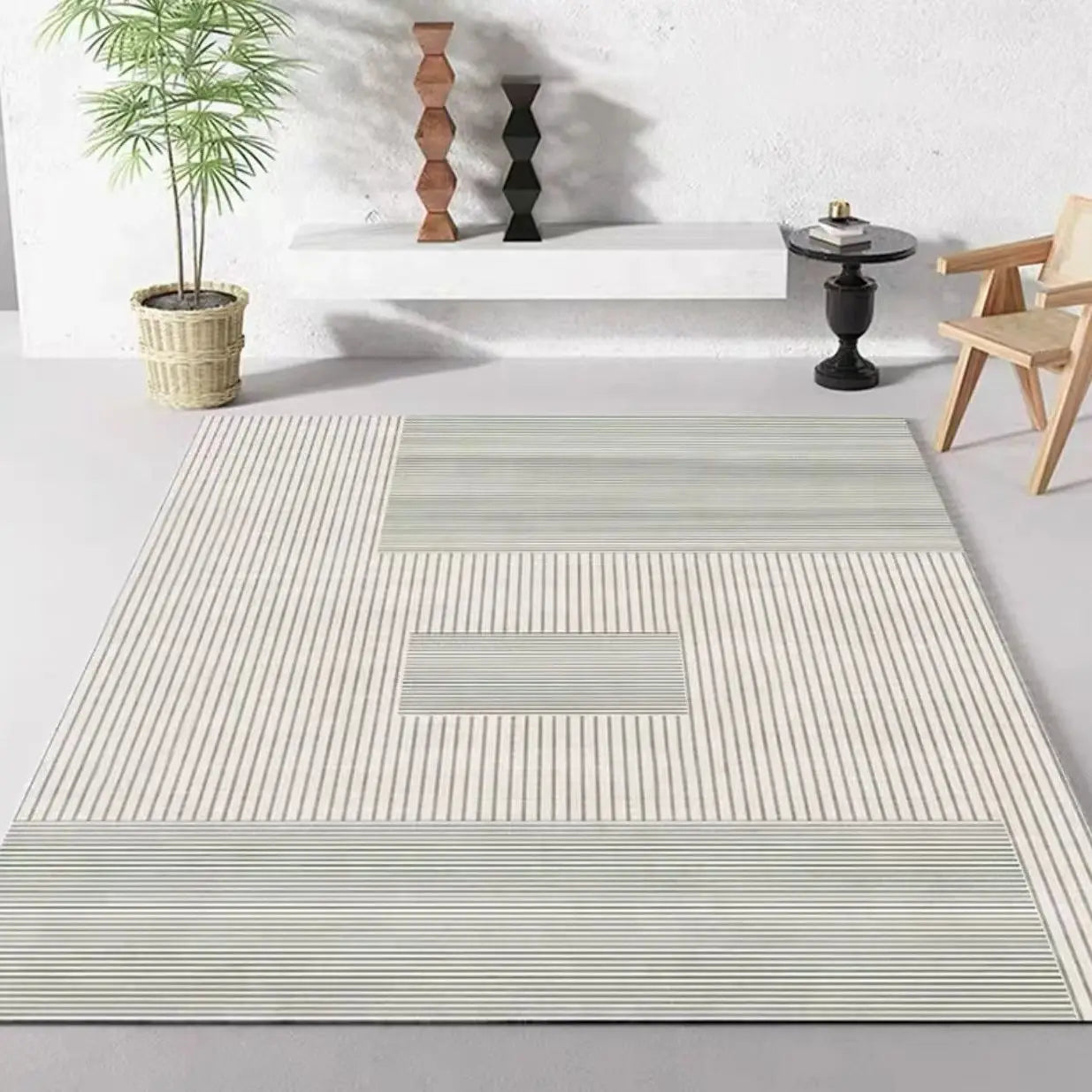Green Nordic Style Carpet Simple Decor