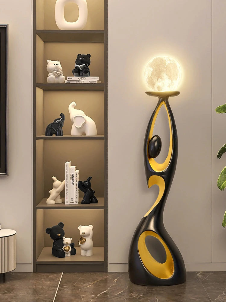 Abstract Resin Sculpture LED Light-Home Art Decor
