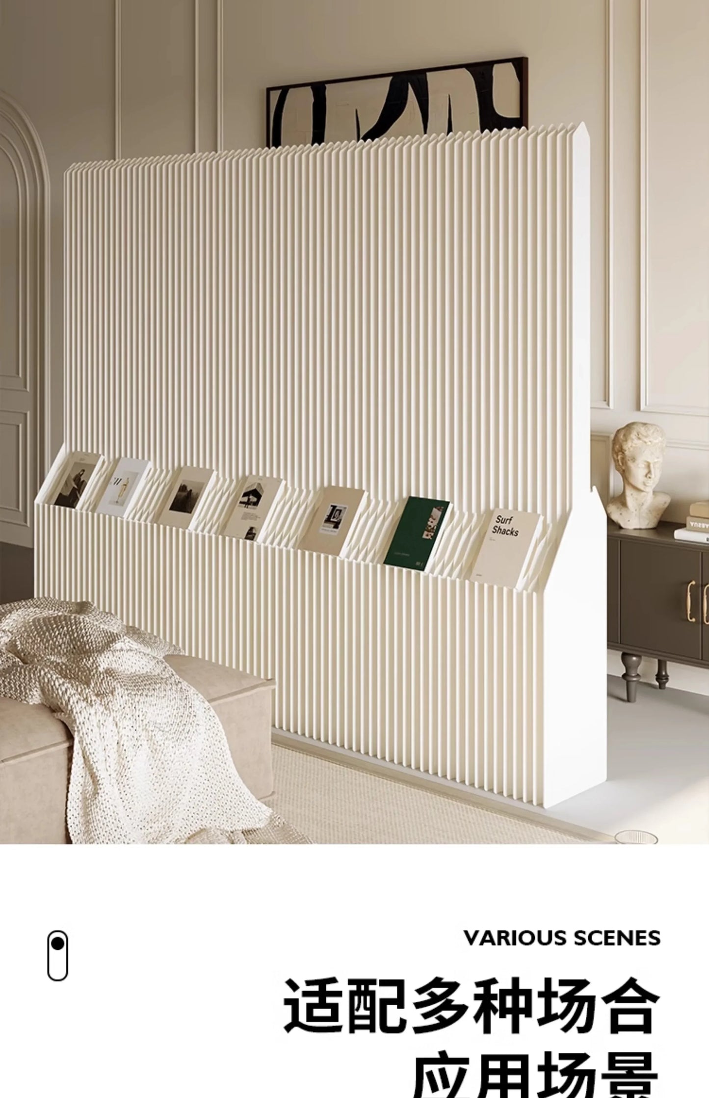 Folding expert light paper wall screen partition folding wall panel fence entrance room movable screen partition divider