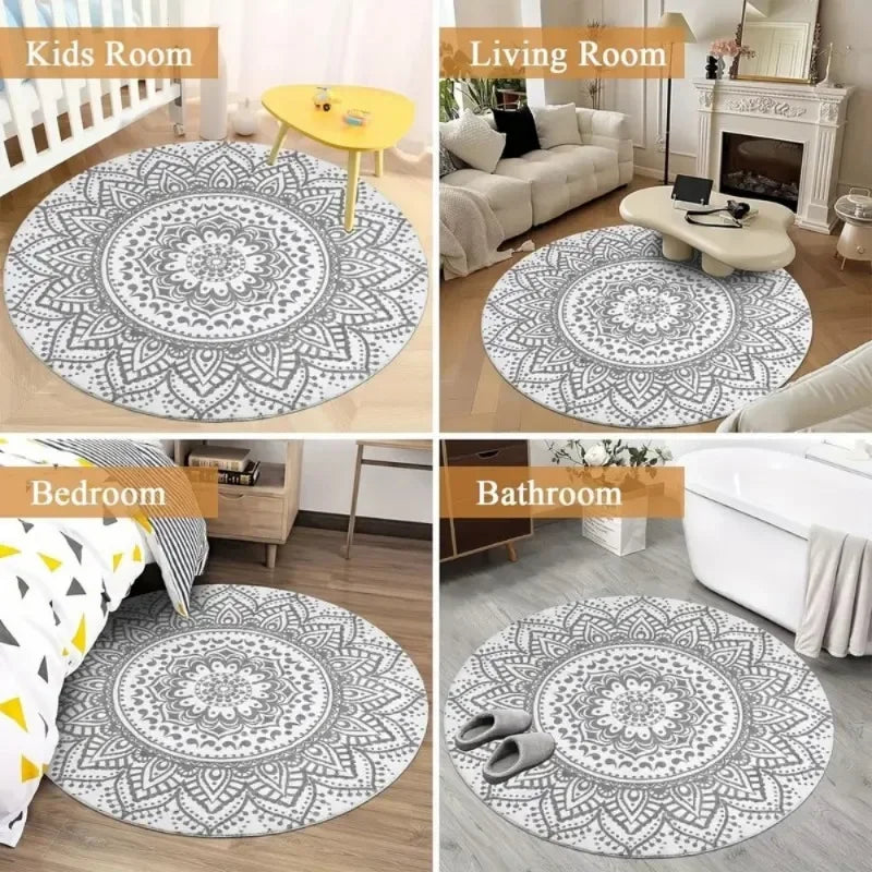 Bedroom decor pink Magic Star Array carpet Living Room balcony non-slip floormats Cartoon circular bedside area carpets rugs