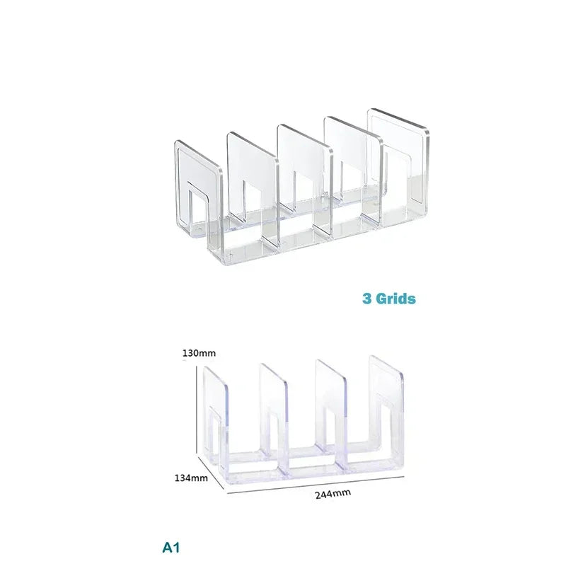 Ladies Handbag Display Racks Wardrobe Divider Luxury Bag Storage Rack Transparent Acrylic Purse Bookshelf Divider Organizer