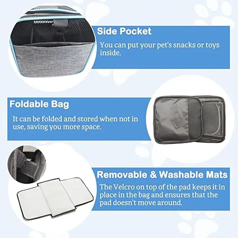 Pet Carriers Backpack-Portable Breathable Foldable Bag for Cats, Dogs, and other Pets