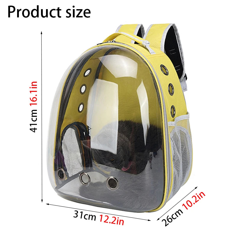 Pet Carrier/Backpacks: Transparent "Space capsules"