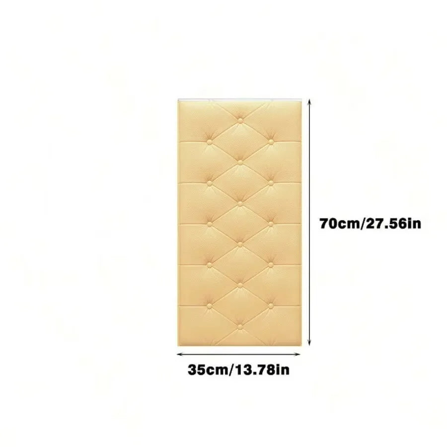 Bed Headboards Background Bedroom Decoration Self-Adhesive Foam Wall Panels, Peel and Stick Wall Decoration
