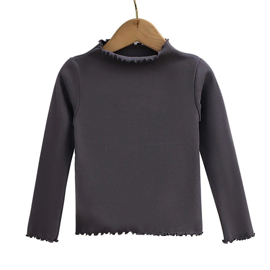 Solid Long Sleeve Shirt For Autumn and Winter - Fungus Edge