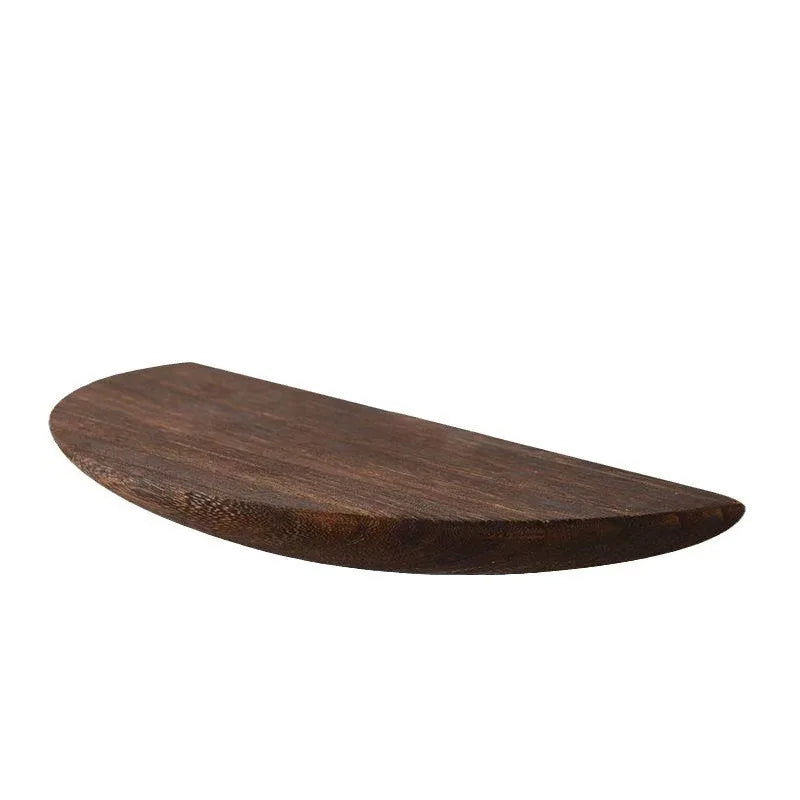 Solid Wood Partition Wall Rack Shelf Perforated Semicircular Decor Wall-Mounted Living Room Background Floating Projector Rack