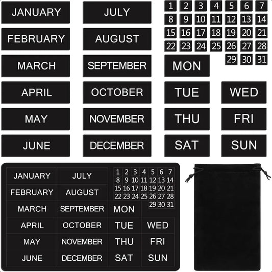 50 Pcs Calendar Magnet Numbers for Whiteboard and Refrigerator Magnetic Days of The Week and Months Magnetic Calendar Dates Ind