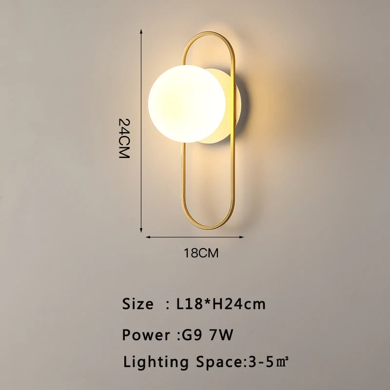 Bedroom LED Wall Lights with G9 Light Bulb for Bedroom Living Room Nordic LED Wall Lamps Wall Sconce Decor for TV Background