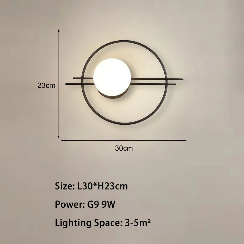 Bedroom LED Wall Lights with G9 Light Bulb for Bedroom Living Room Nordic LED Wall Lamps Wall Sconce Decor for TV Background