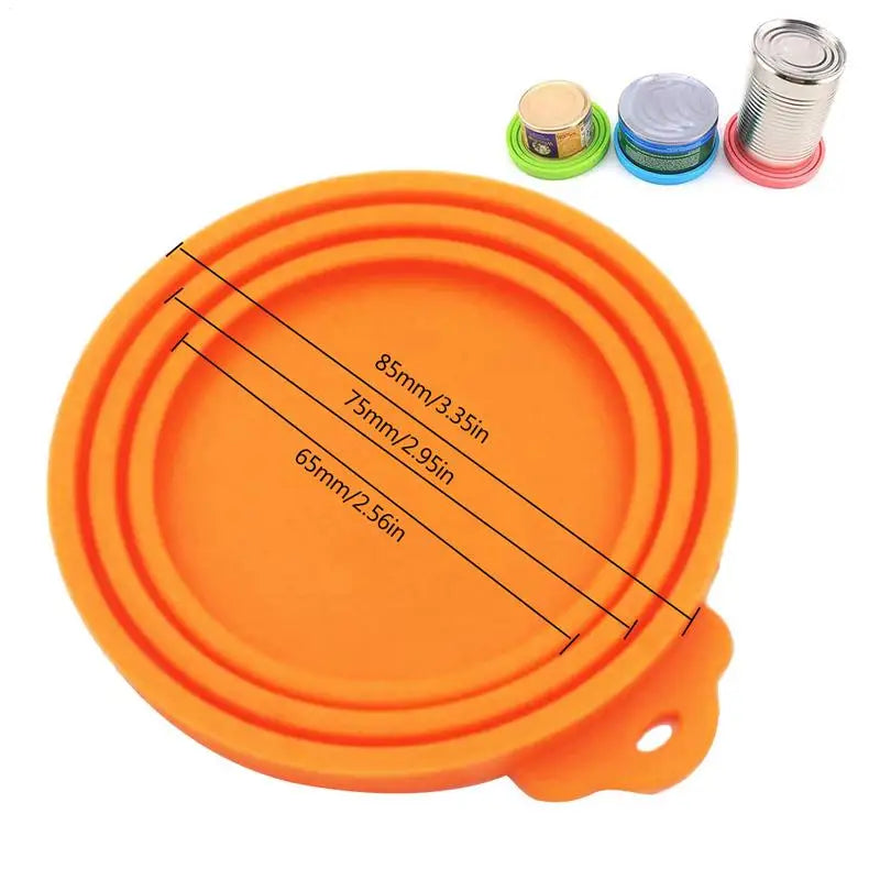 Silicone Canned Lid Reusable Pet Food Can Cover Silicone Dog Cat Storage Tin Cover Lid Seal Cover Keeps Food Fresh Pet Supplies