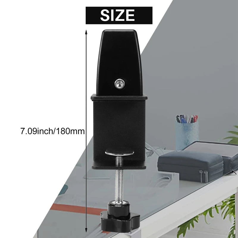 2 Pcs Office Desk Divider Clamp Privacy Screen Clip Holder Bracket Screen Baffle Clamp Partition For Table Clamp