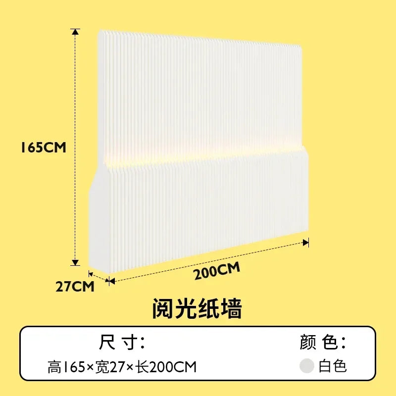 Folding expert light paper wall screen partition folding wall panel fence entrance room movable screen partition divider