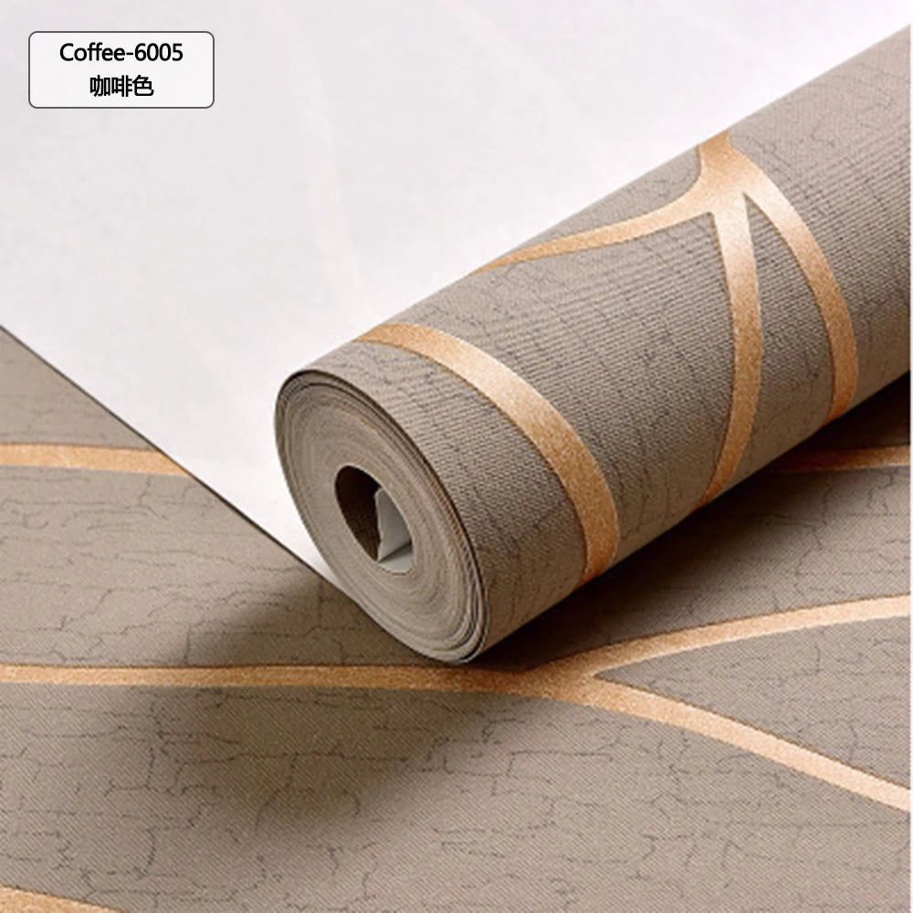Room Decoration Wall Paper Minimalist Striped Curved Wallpaper European Non-woven Home Decoration Wallpaper
