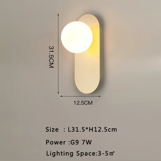 Bedroom LED Wall Lights with G9 Light Bulb for Bedroom Living Room Nordic LED Wall Lamps Wall Sconce Decor for TV Background