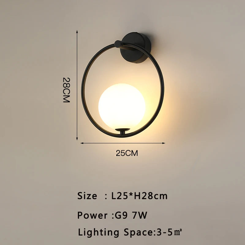 Bedroom LED Wall Lights with G9 Light Bulb for Bedroom Living Room Nordic LED Wall Lamps Wall Sconce Decor for TV Background