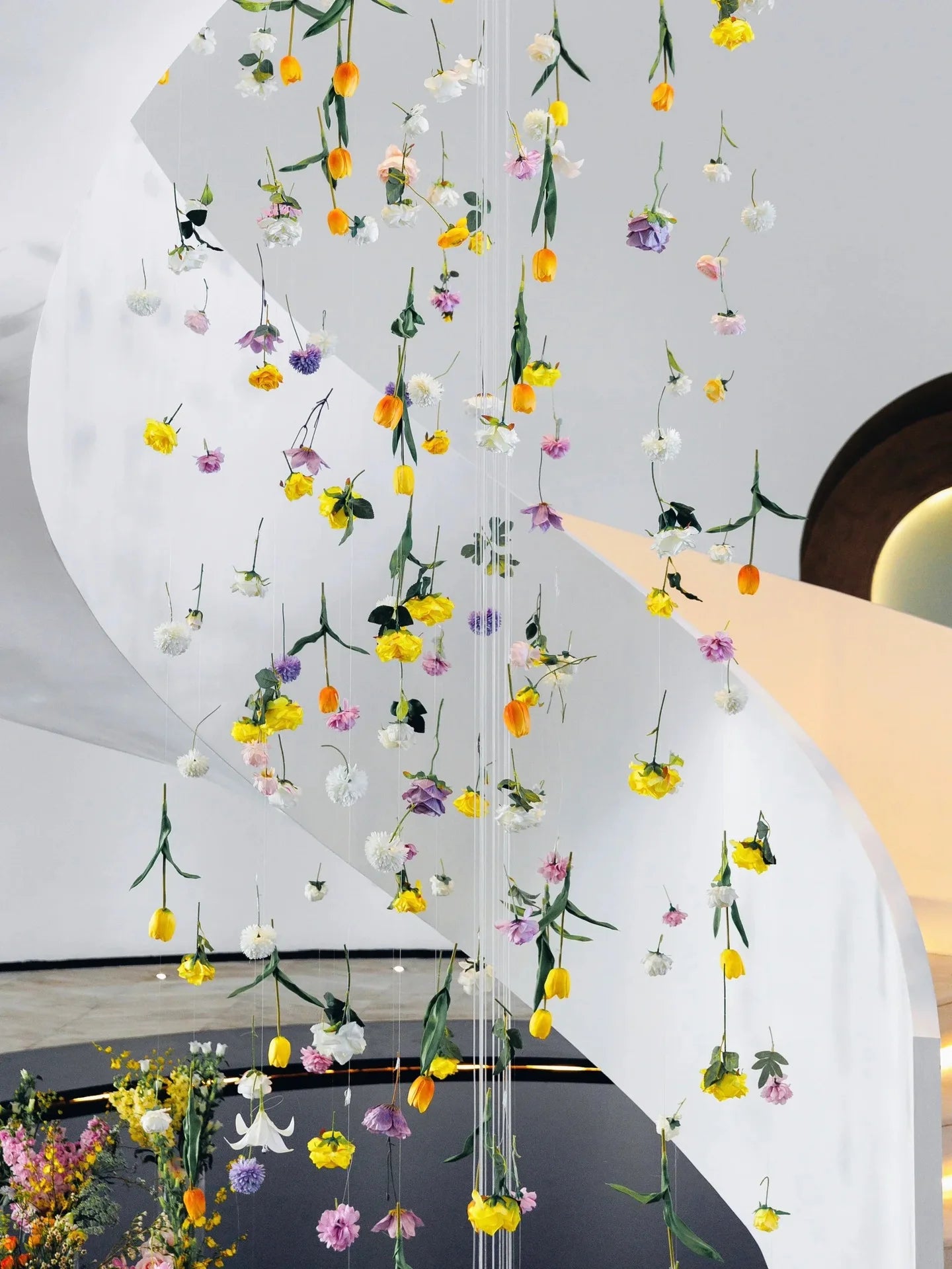 Aqumotic Flower Partition Room Dividers Hanging Curtain Wire DIY Random Plants 50/100pcs Divider for Room Separation