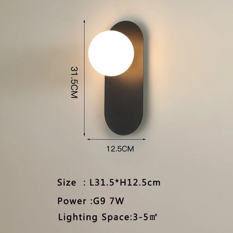Bedroom LED Wall Lights with G9 Light Bulb for Bedroom Living Room Nordic LED Wall Lamps Wall Sconce Decor for TV Background