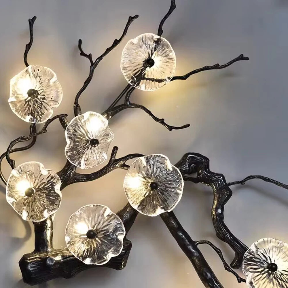 Branch Design Copper Wall Lights For Living Room Black Gold Applique Murale Bedside Lamp