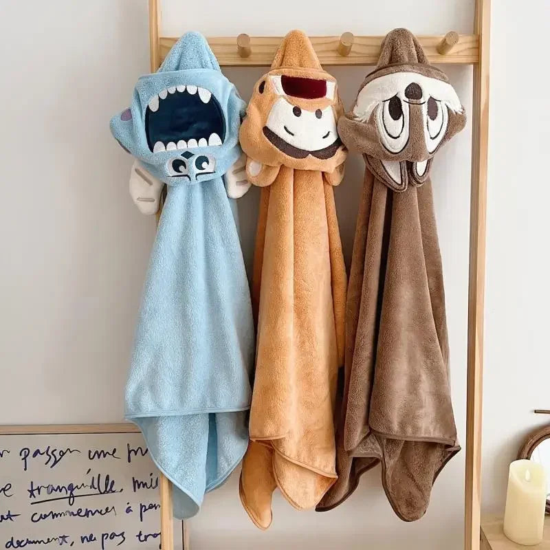 Cartoon Themed Hooded Bath Towel for Children