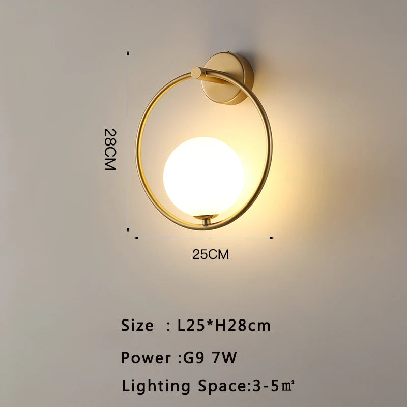 Bedroom LED Wall Lights with G9 Light Bulb for Bedroom Living Room Nordic LED Wall Lamps Wall Sconce Decor for TV Background