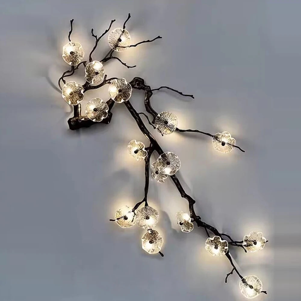 Branch Design Copper Wall Lights For Living Room Black Gold Applique Murale Bedside Lamp