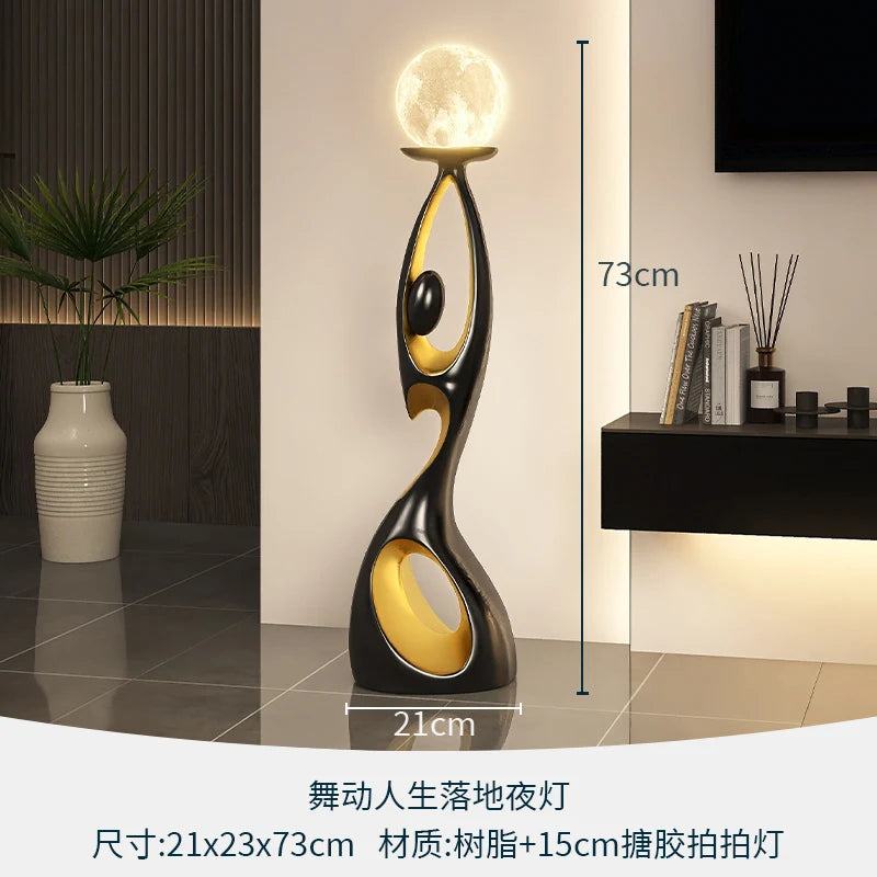 Abstract Resin Sculpture LED Light-Home Art Decor