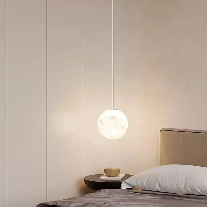 Bedside Pendant Lights Minimalist Modern TV Background Wall Light Lunar Astronaut Children's Room Light Bedroom Small Lamp Decor