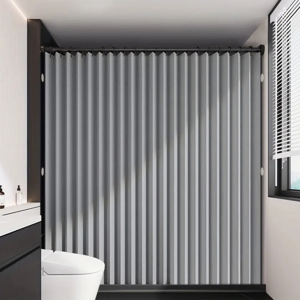 Foldable Shower Curtain Bathroom Partition Waterproof Magnetic Bathtub Curtain Dry And Wet Separation Bathroom Divider Curtain