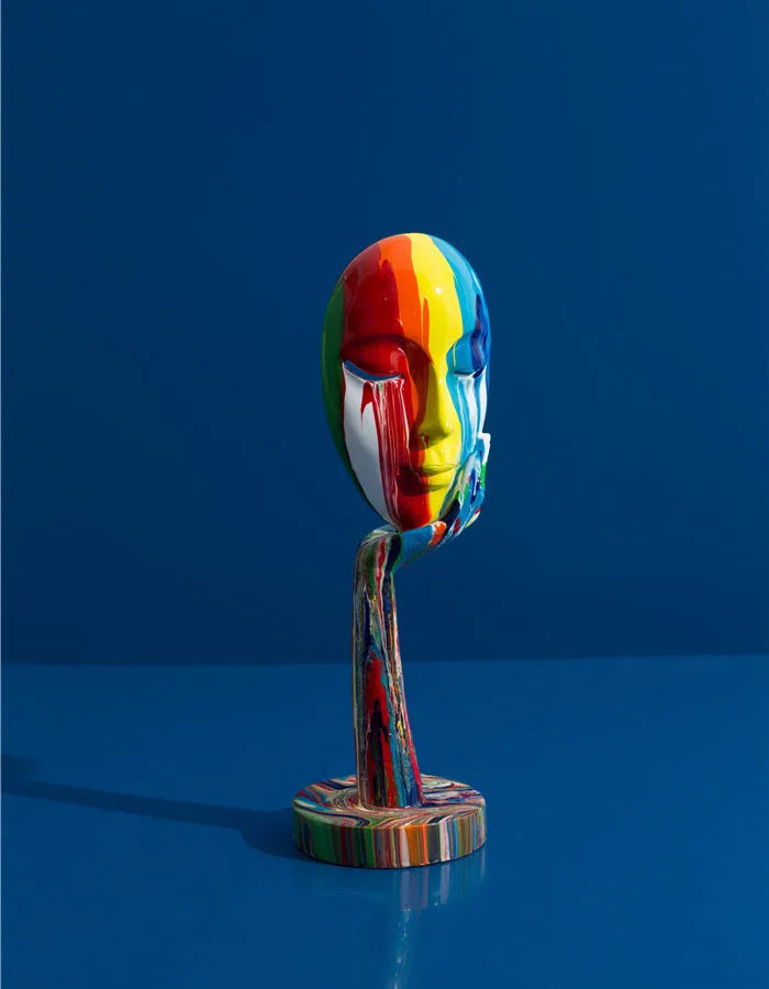 (Large) Modern Creative Painted Colorful Abstract Mask