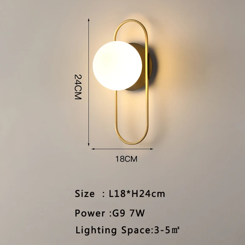 Bedroom LED Wall Lights with G9 Light Bulb for Bedroom Living Room Nordic LED Wall Lamps Wall Sconce Decor for TV Background