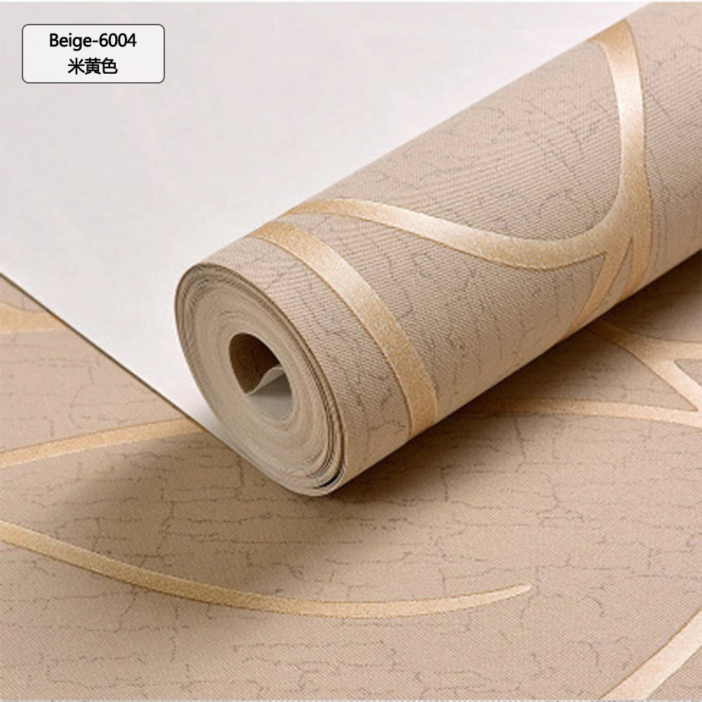 Room Decoration Wall Paper Minimalist Striped Curved Wallpaper European Non-woven Home Decoration Wallpaper