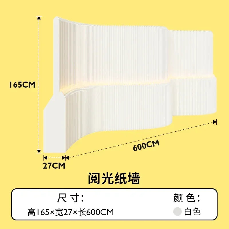 Folding expert light paper wall screen partition folding wall panel fence entrance room movable screen partition divider