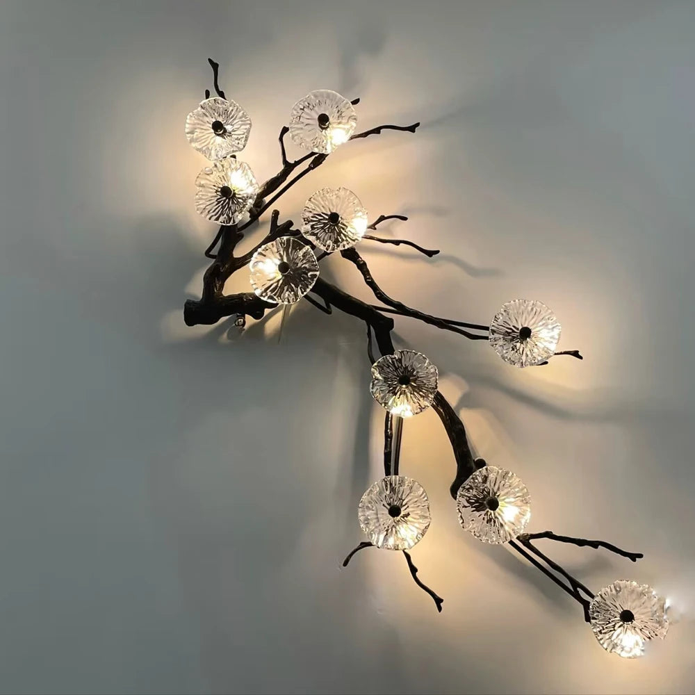 Branch Design Copper Wall Lights For Living Room Black Gold Applique Murale Bedside Lamp