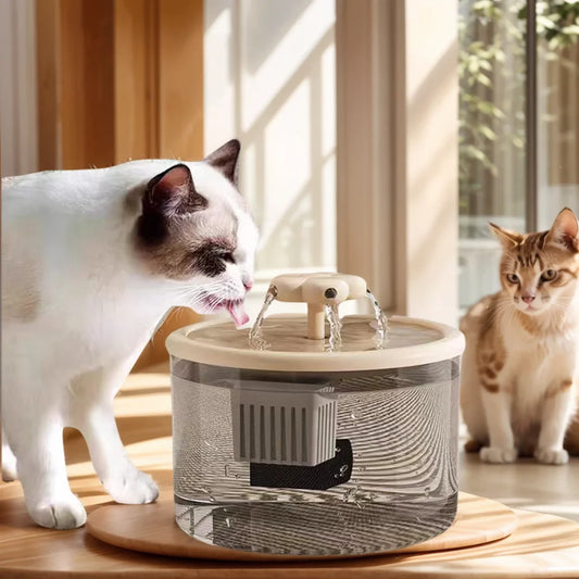 1.5L Ultra-Quiet Smart Cat Water Fountain with Automatic Filter and Burnout Prevention Recirculating Dog Water Dispenser Pump