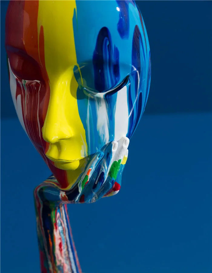 (Large) Modern Creative Painted Colorful Abstract Mask