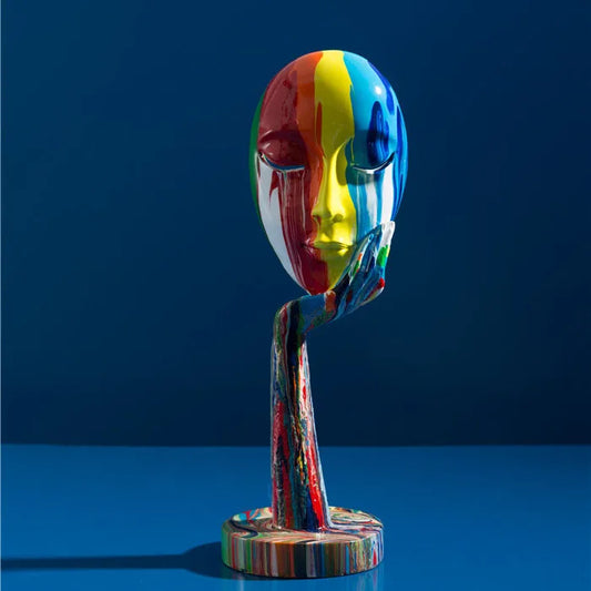 (Small) Modern Creative Painted Colorful Abstract Mask