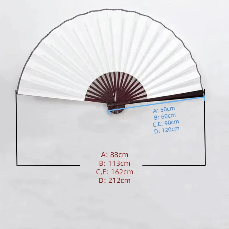 Large Decoration Fan Chinese Classical Wall Mount Paper Folding Fan Office Living Room Decorative Spring Festival Furnishings