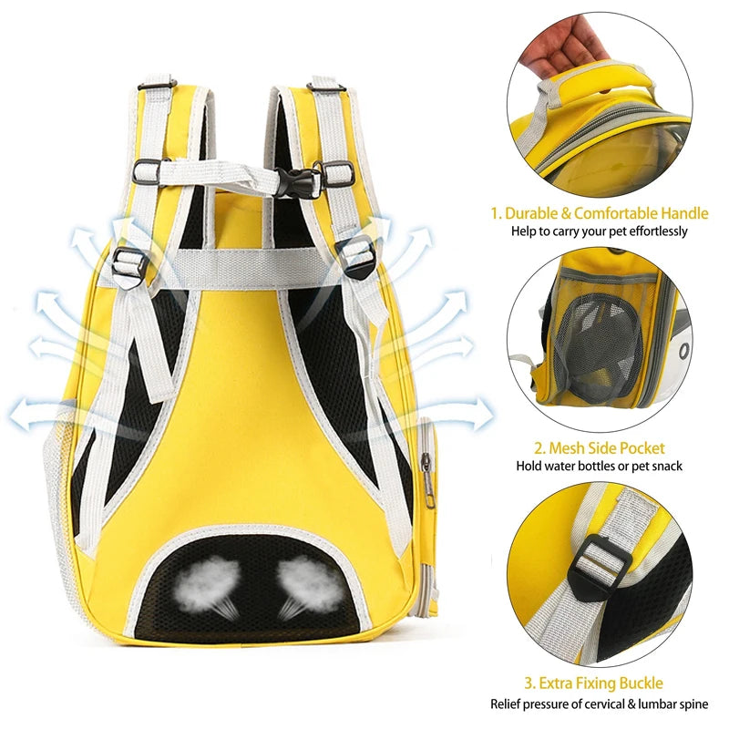 Pet Carrier/Backpacks: Transparent "Space capsules"