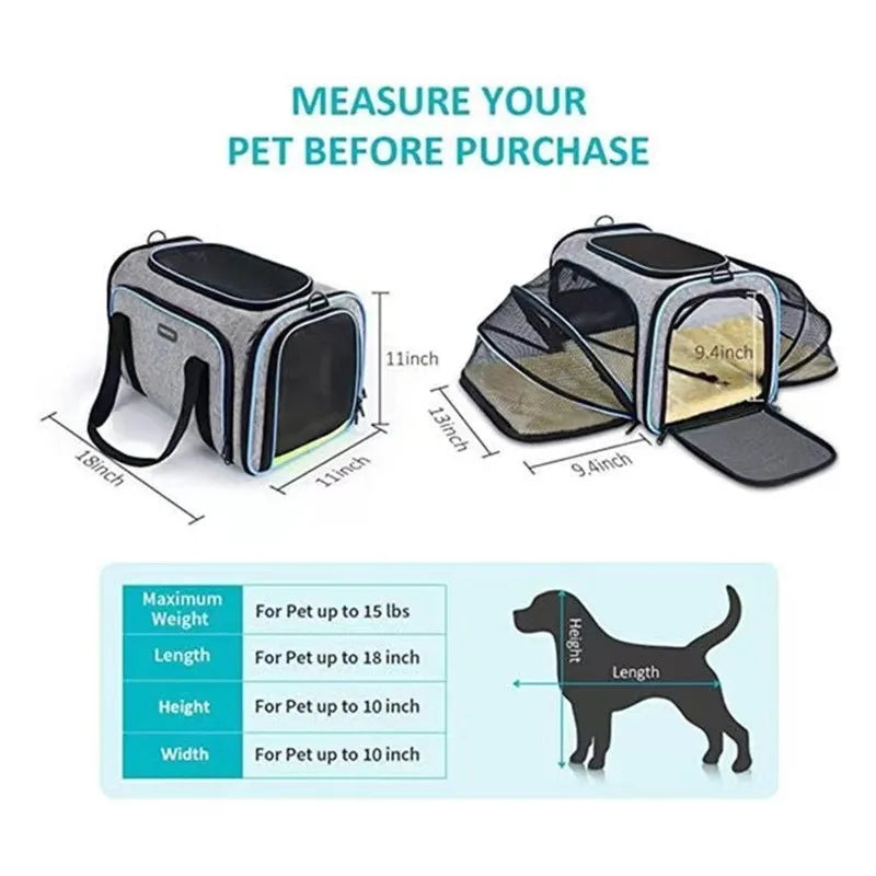 Pet Carriers Backpack-Portable Breathable Foldable Bag for Cats, Dogs, and other Pets